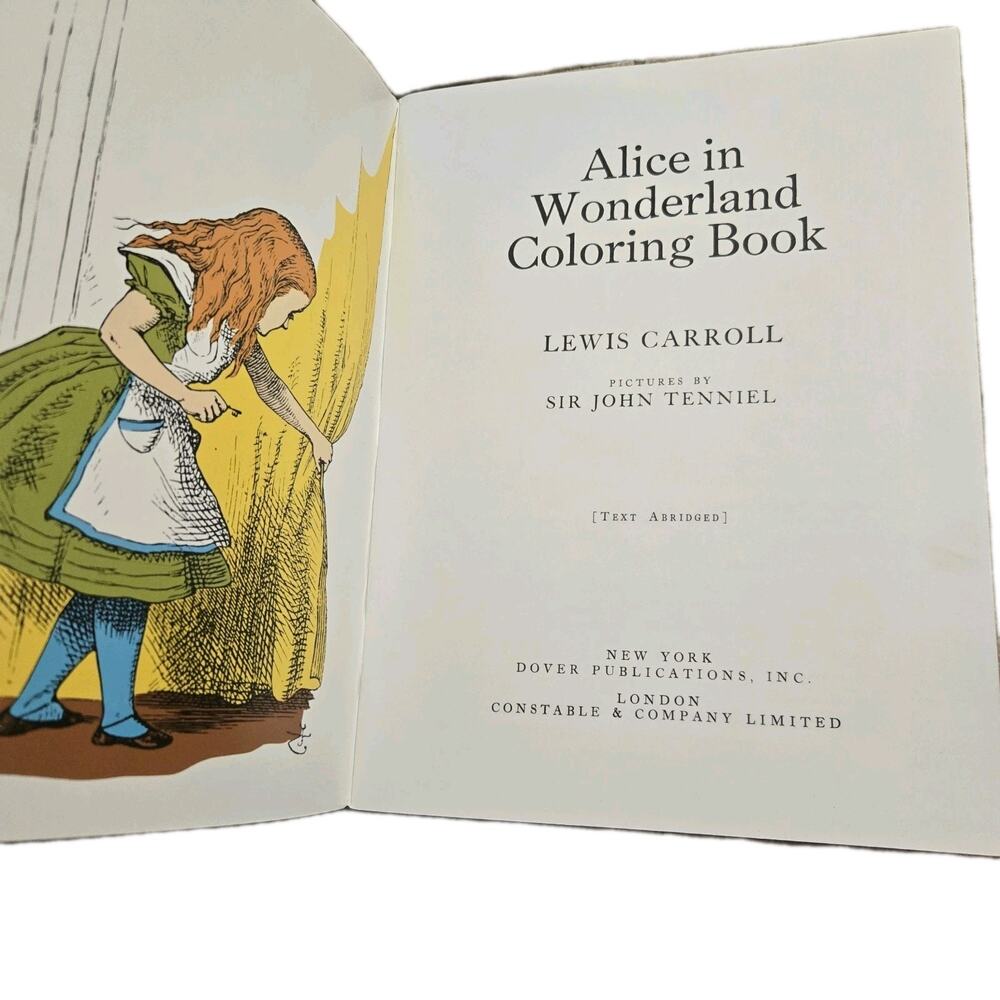 Alice in Wonderland Coloring Book and Story 1972 Vintage Illustrated Paperback - Picture 2 of 5